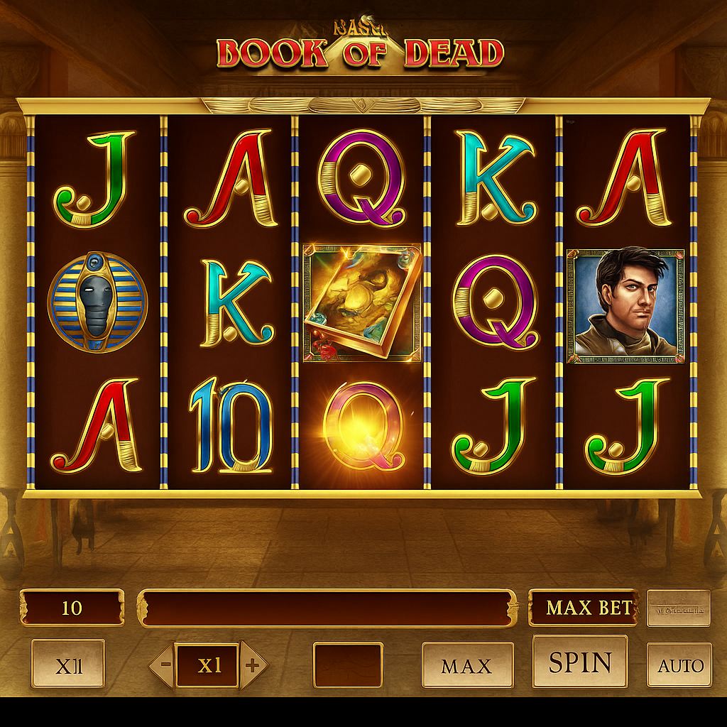 VulkanVegas - Book of Dead Slot Game by Play'n GO